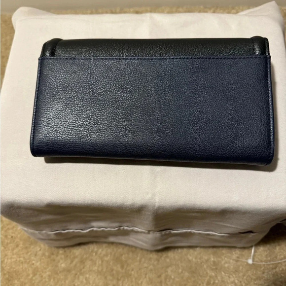 Tutilo three section clutch/wallet- two-toned - black and navy. - Picture 2 of 9